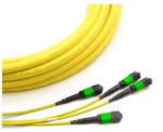 MPO Trunk Cable SM 12 Fiber Optical Yellow Color Customized