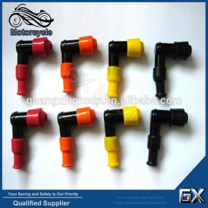 China Colorful Rubber Motorcycle Spark Plug Cap Red/Orange/Yellow/Black on sale