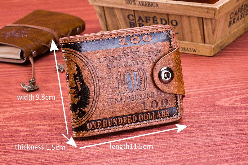 2022 Design US 100 Dollar Thin Wallet Men's Fashion Waterproof Unisex Nylon Letter Decoration