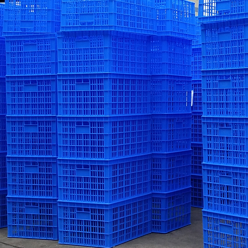 Eco-Friendly Stackable Plastic Basket for Customized Logo Storage Solutions