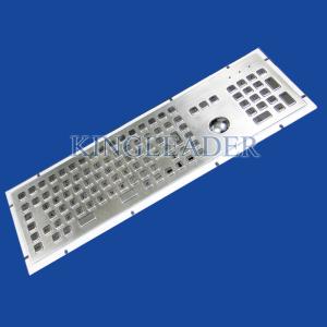 Wholesale Kiosk Stainless Steel Panel Mount Keyboard With Trackball , FN Keys And Number Keypad from china suppliers