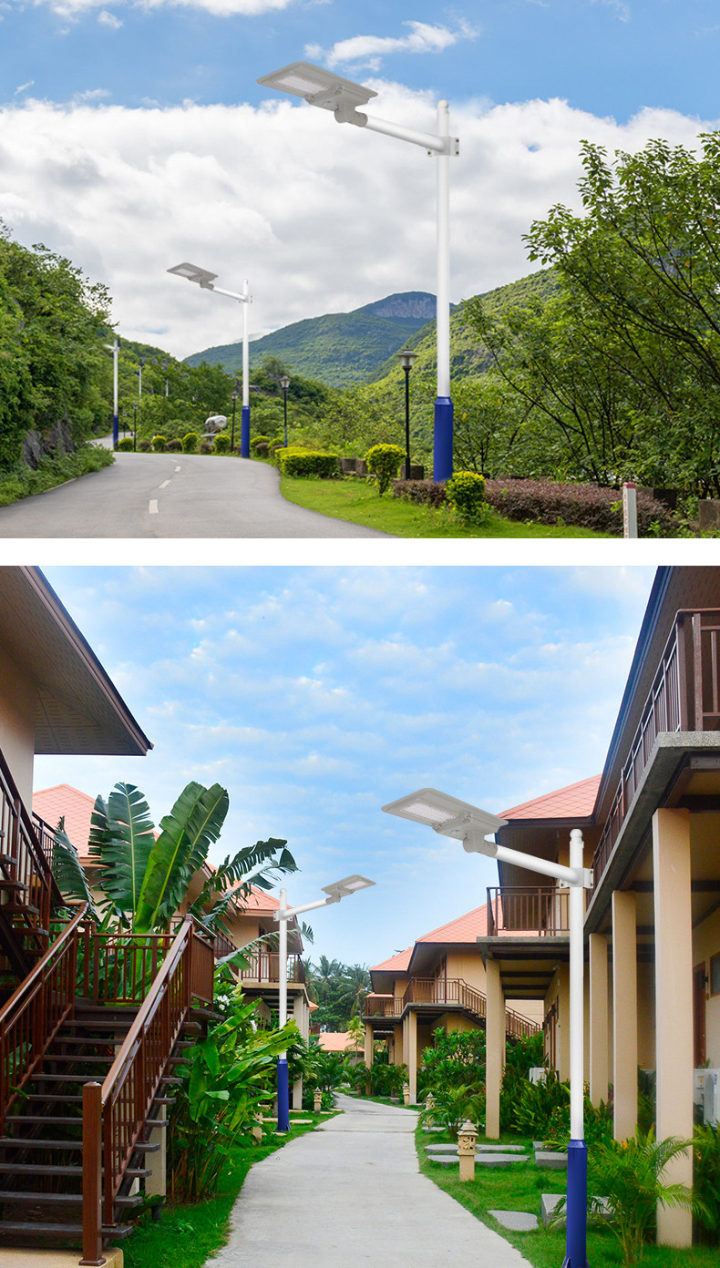 60W Ip65 Solar Street Light All In One Waterproof Motion Sensor Led Road Lighting