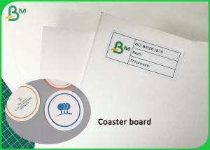 Wholesale 0.45mm 0.6mm Thick White Absorbent Drink Coasters Cardboard Paper Sheets from china suppliers