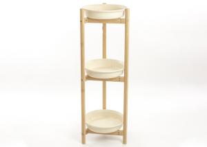 Wholesale Bamboo Frame Plastic Plates 86cm Height Multi Tier Shelf For Living Room from china suppliers