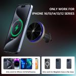 Qi2 Wireless Charger Starry Sky Lighting Effect Magnetic Car Wireless Charging