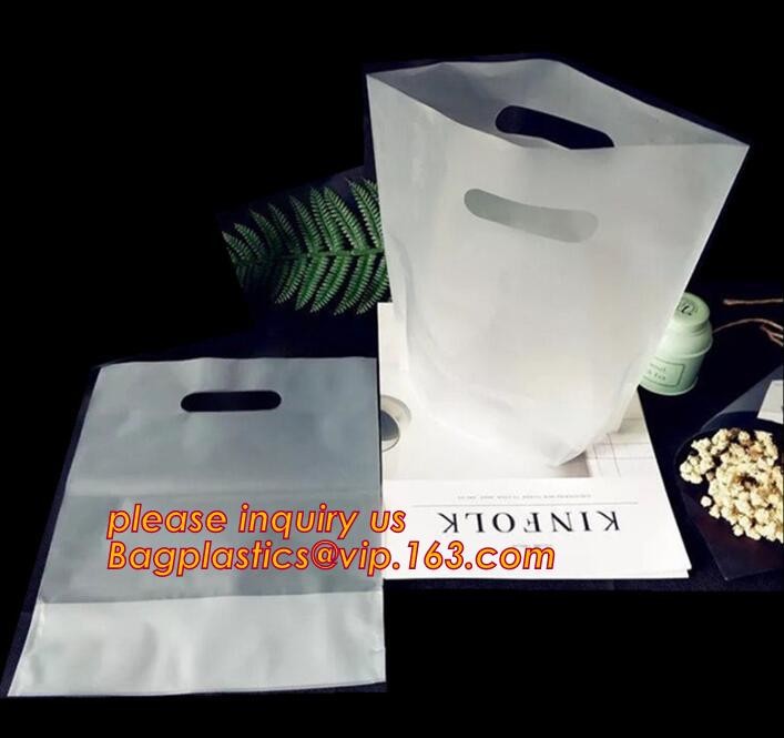 Wholesale Die Cut Handle Eco-Friendly Custom Design Shopping Gravure Printing Groceries Plastic Bags With Logo bagease