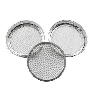 Wholesale Stainless Steel Silver 86 Mm Wide Mouth kitchen seed Sprouting Jar Lids from china suppliers