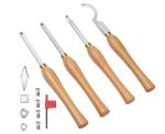 Carbide Tipped Wood Turning Tools Lathe Set Rougher Detailer Finisher Swan Neck