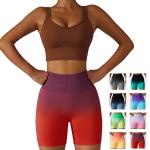 European American OEM Gradual Color Breathable Tight High Waist Stretch Yoga