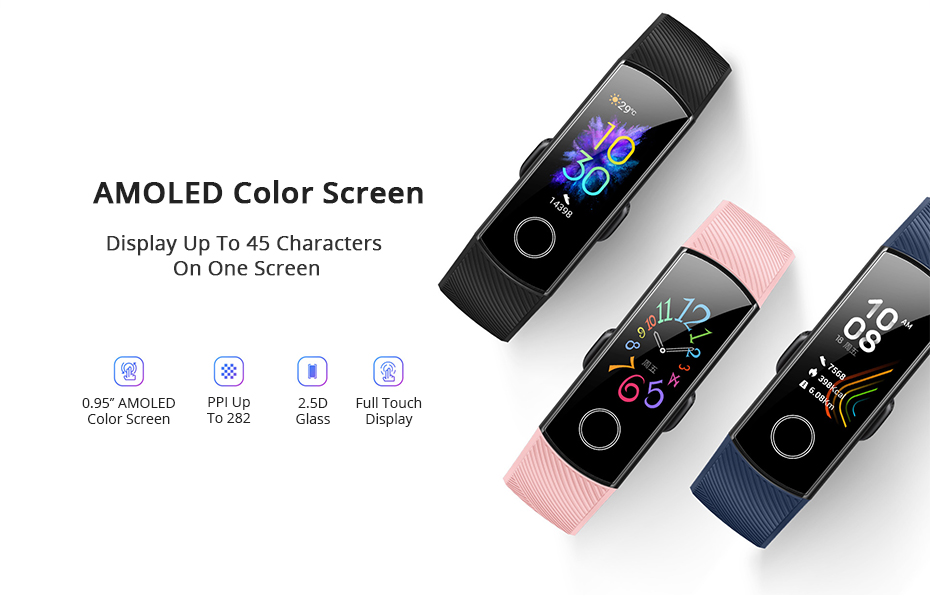 Huawei HONOR Band 5 Smart Watch Magic Color Touch Screen Swim Stroke Detect Heart Rate Sleep Nap Band Honor 5