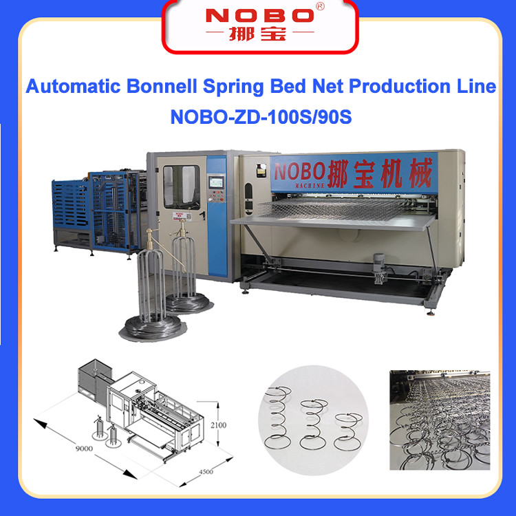 Furniture Bed Core Mattress Production Line 3 Phase 9000*4500*2100 Machine Occupied Area