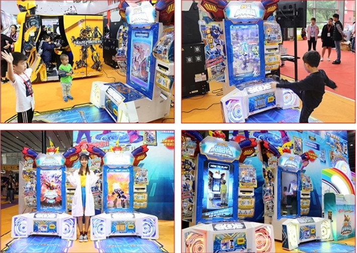 Robots Transform Indoor Amusement Kids Arcade Machine