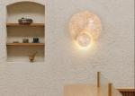 Yellow travertine wall lamp bedroom bedside living room background wall homestay