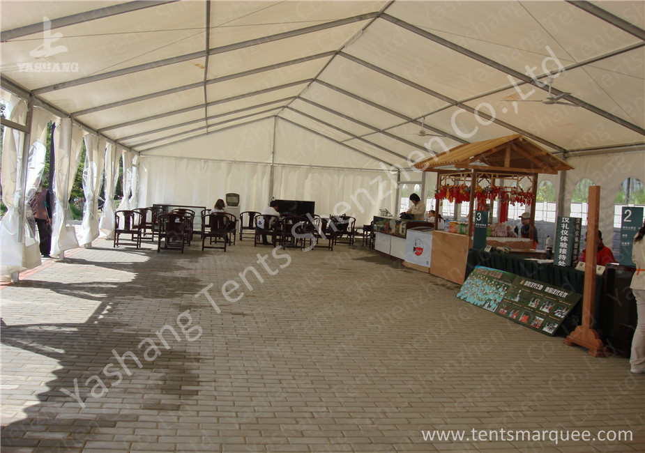 Portable Aluminum Structure Big Party Tents , Amazing White Fabric Party Marquee