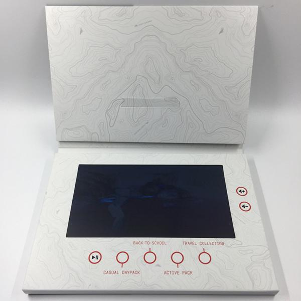 Advertising LCD Video Business Cards 350g Coated Paper / PCBA With Rechargeable