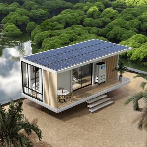 Wholesale Designs Steel and Wooden Prefab Houses Full Content Prefab House with Solar Panel from china suppliers