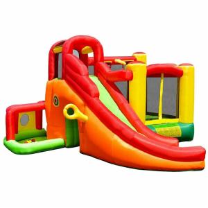 Wholesale China Factory PVC Tarpaulin Hot sell inflatable bouncy castle baby bouncer house with water slide for sale from china suppliers