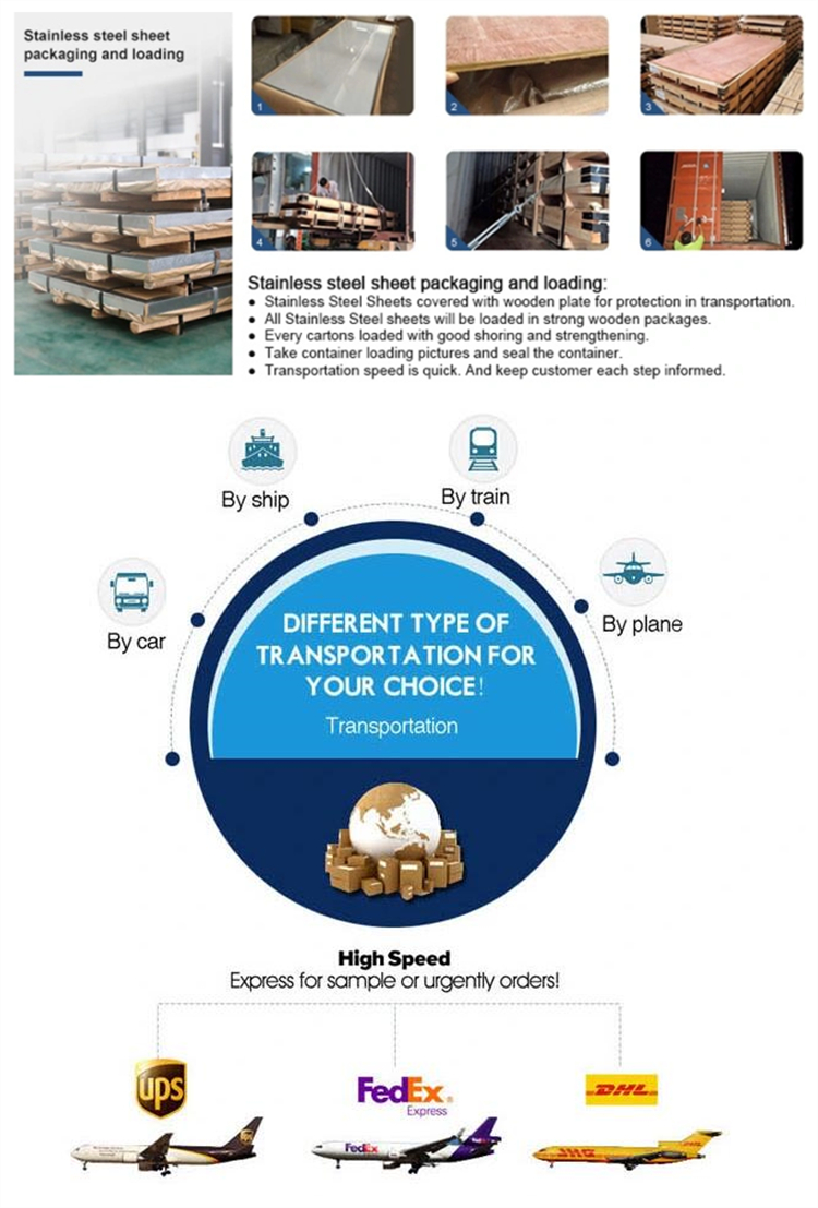 EN 304 Stainless Plain Sheet 18 Gauge Stainless Steel Sheet API Certificate