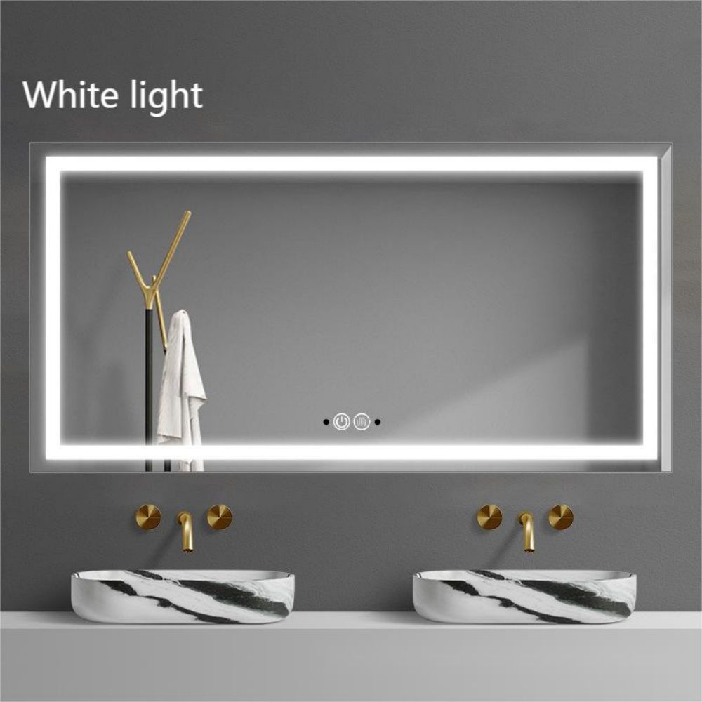 Glass Mirror LED Light Bathroom Mirror for Luxury Salon Bedroom Living Room Home Decor