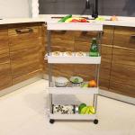 Washable 4 Tier Storage Rolling Cart , Flexible Detachable Narrow Storage
