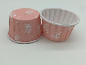 Wholesale Cute Bowknot Pink Cupcake Baking Cups , Pet Coated Birthday Cupcake Wrappers Food Container from china suppliers