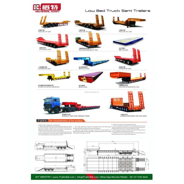 40FT 100 Ton Fgn Mafi Trailer Roll Trailer for Heavy Static Goods and Materials in The Maritime Shipping Industry