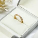 5pcs Titanium Wedding Ring Set Hug Adjustable Alloy Gold Moissanite Fashion