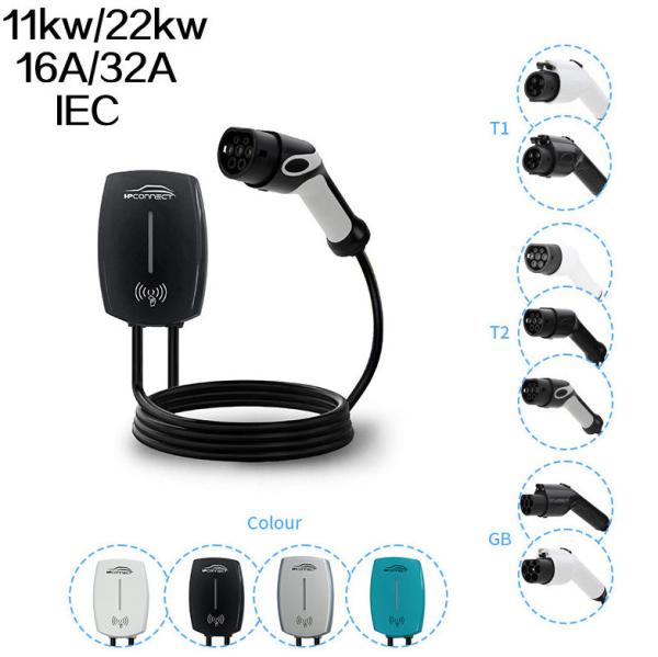 Ev Wallbox Charger 7kw Electric Car Ev Charging Station 3.5KW 7KW 11KW 16A 32A