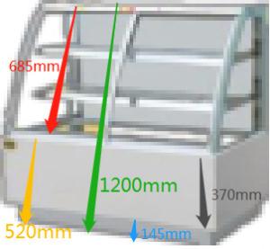 Wholesale Air Cooling Bakery Refrigerated Display Case 900x660x1130mm from china suppliers