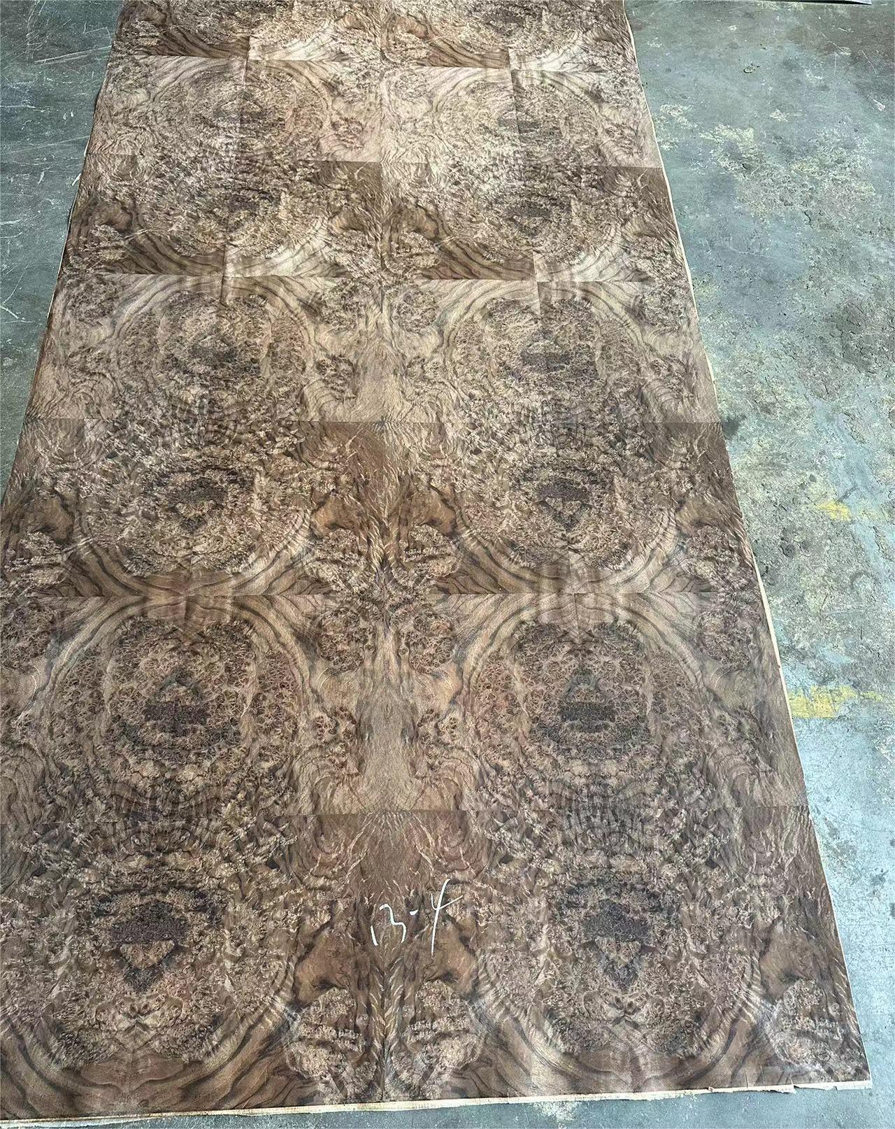 Factory Price 4 * 8 Feet High End Black Walnut Burl Wood Veneer Furniture Wall Panels Door Wood Venee