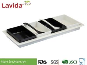 Wholesale BPA Free Non - Toxic Melamine Dinner Trays Dishwasher Safe With Removable Bowl / Spoon from china suppliers
