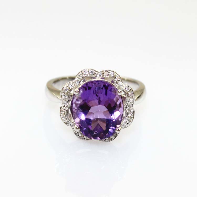 18k Rose Gold Plated 925 Silver Ring with Pink Cubic Zircon (R190)