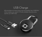 Outdoor Waterproof Fingerprint Smart Padlock Tuya USB Charging IP65