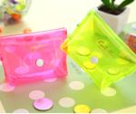 Transparent Waterproof EVA Cosmetic Bag Candy Colour For Pocket Coin