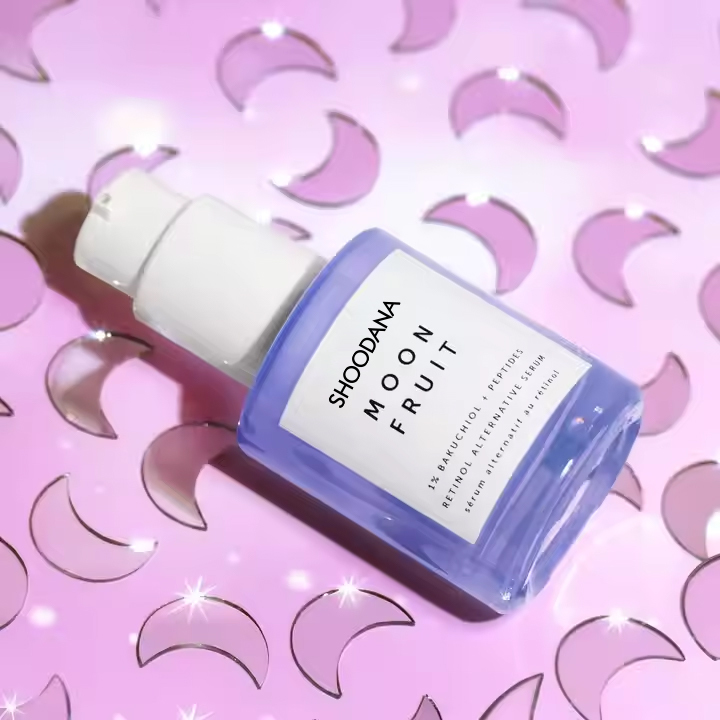 Private Label Whitening Moisturizing Hydrating 1% Bakuchiol +Peptides Retinol Alternative Moon Fruit Face Serum