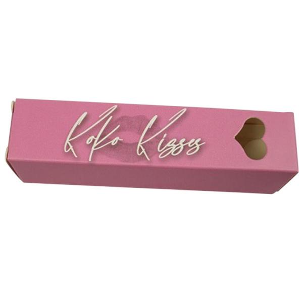 Luxury Custom Printing Pink Fold Cosmetics Lip Gloss Packaging Lipstick Paper