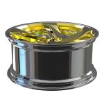 22x10 Gold Disc Polished Rim For Audi Sq5 2 Piece Forged Aluminum Alloy Wheels