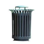 Powder Coated Rectangular Street 40L Steel Outdoor Trash Can
