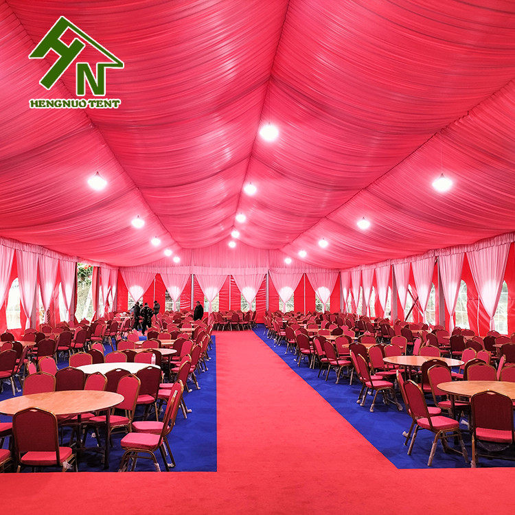 450 People Aluminium Frame Tent 15x30m Red Colorful Large Wedding Marquee