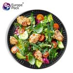 Europe-Pack eco friendly cornstarch biodegradable round black 10 inch fast food