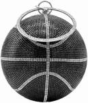 UMREN WOMEN BASKETBALL SHAPED CROSS BODY PURSE RHINESTONE ROUND BALL CRYSTAL