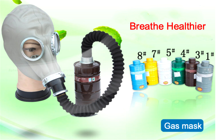 Silica Gel Safety Full Face Gas Mask 60*27*42cm Anti Virus