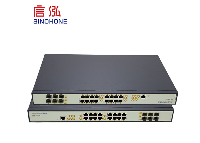 No Fan Power Over Ethernet Switch , RJ45 Fiber Optic Cable 32.74 Mpps