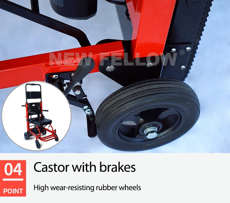 Folding Stair Climbing Wheelchair For Elderly , Long Life Stair Stretcher