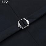 Korean Slim Fit Woven Navy Blue Suit Vest for Men Gender Men Professional Formal