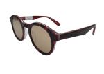 Round fasion acetate plastic sunglasses for Women mirror lens UV protection 400