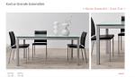 Dt-914 Glass Extension Dining Room Table 1100(+300+300)*700mm Width With Modern