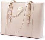 LOVEVOOK LAPTOP BAG FOR WOMEN, STRUCTURED LEATHER COMPUTER BAG, PROFESSIONAL