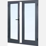 Thermal Break Aluminum French Style Casement Door With Triplex Glass Upgrade