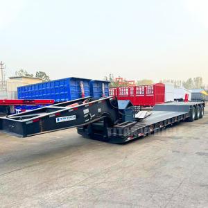 Wholesale TITAN 3 Axle 80ton Hydraulic Removable Neck Trailer Detachable Gooseneck Lowboy Trailer for Sale from china suppliers